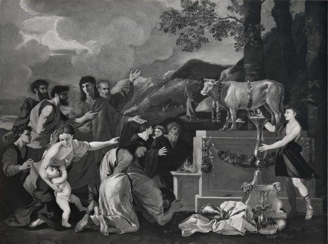 Anonimo — Leone Andrea Giovanni Battista de - sec. XVII - Adorazione del vitello d'oro — insieme